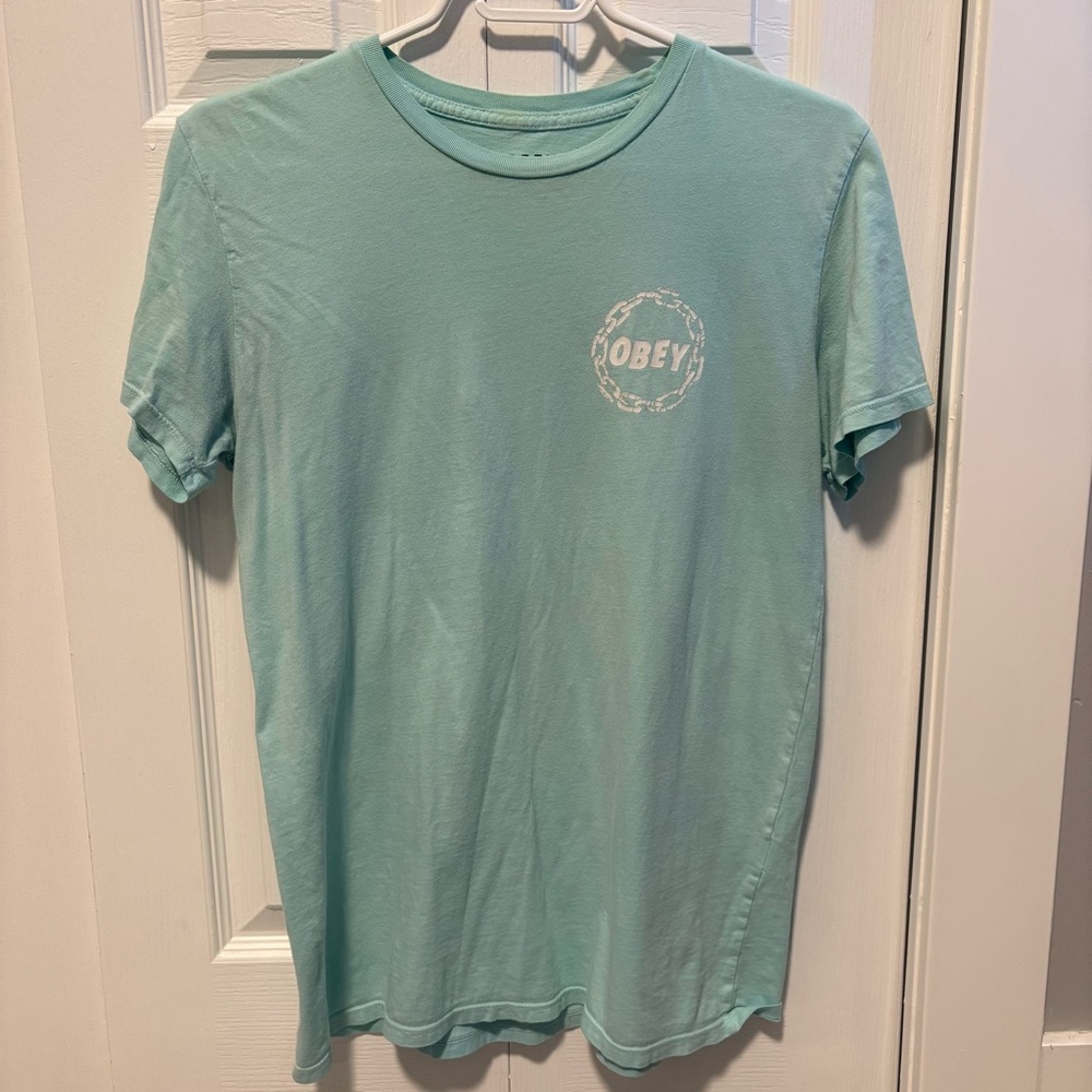 Obey Mint Blue Tee - Picture 1 of 4